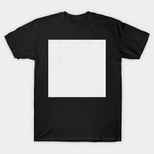 Simple black and white grid lines square pattern T-Shirt